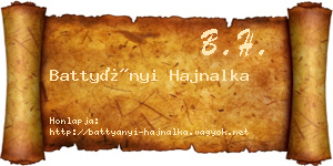 Battyányi Hajnalka névjegykártya