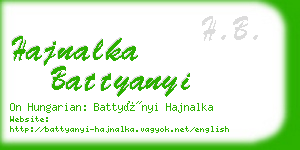 hajnalka battyanyi business card